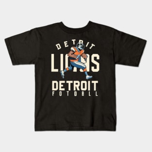 Detroit lions football vector design Kids T-Shirt